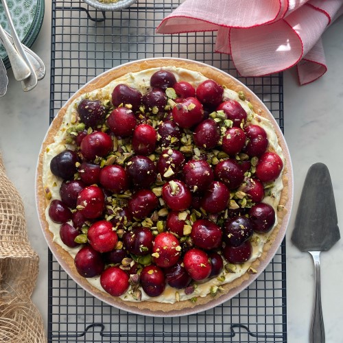 CHERRY & VANILLA MASCARPONE TART 